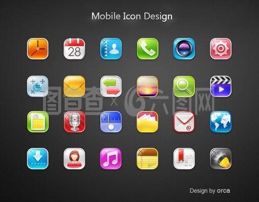 一組手機(jī)圖標(biāo)